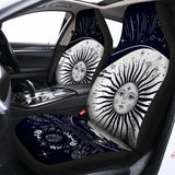 Vintage Celestial Sun Print Universal Fit Car Seat Covers 102422
