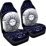 Vintage Celestial Sun Print Universal Fit Car Seat Covers 102422