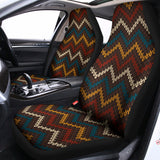 Vintage Chevron Knitted Pattern Print Universal Fit Car Seat Covers 102422