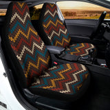 Vintage Chevron Knitted Pattern Print Universal Fit Car Seat Covers 102422