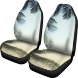 Vintage Coconut Tree Print Universal Fit Car Seat Covers 102422