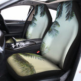 Vintage Coconut Tree Print Universal Fit Car Seat Covers 102422