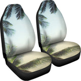 Vintage Coconut Tree Print Universal Fit Car Seat Covers 102422