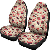 Vintage Cupcake Pattern Print Universal Fit Car Seat Covers 102422