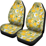 Vintage Daffodil Flower Pattern Print Universal Fit Car Seat Covers 102422