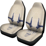 Vintage Deer Skull Print Universal Fit Car Seat Covers 102422