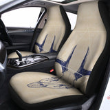 Vintage Deer Skull Print Universal Fit Car Seat Covers 102422