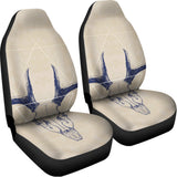 Vintage Deer Skull Print Universal Fit Car Seat Covers 102422