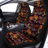 Vintage Dragon Flower Pattern Print Universal Fit Car Seat Covers 102422