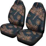 Vintage Dragonfly Pattern Print Universal Fit Car Seat Covers 102422