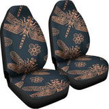 Vintage Dragonfly Pattern Print Universal Fit Car Seat Covers 102422