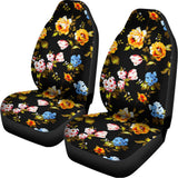 Vintage Floral Flower Pattern Print Universal Fit Car Seat Covers 102422