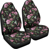 Vintage Floral Hummingbird Print Universal Fit Car Seat Covers 102422