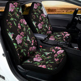 Vintage Floral Hummingbird Print Universal Fit Car Seat Covers 102422
