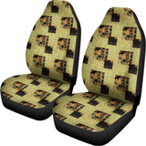 Vintage Flower Patchwork Pattern Print Universal Fit Car Seat Covers 102422