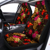 Vintage Flowers Skull Pattern Print Universal Fit Car Seat Covers 102422