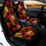 Vintage Flowers Skull Pattern Print Universal Fit Car Seat Covers 102422