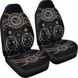 Vintage Gemini Zodiac Sign Print Universal Fit Car Seat Covers 102422