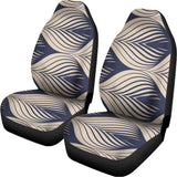 Vintage Geometric Leaf Pattern Print Universal Fit Car Seat Covers 102422