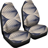 Vintage Geometric Leaf Pattern Print Universal Fit Car Seat Covers 102422