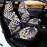 Vintage Geometric Leaf Pattern Print Universal Fit Car Seat Covers 102422