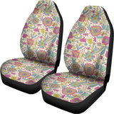 Vintage Girly Floral Print Universal Fit Car Seat Covers 102422