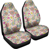 Vintage Girly Floral Print Universal Fit Car Seat Covers 102422