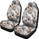 Vintage Hibiscus Plumeria Pattern Print Universal Fit Car Seat Covers 102422