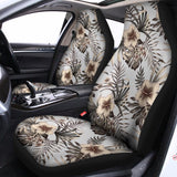 Vintage Hibiscus Plumeria Pattern Print Universal Fit Car Seat Covers 102422