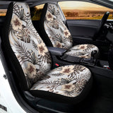 Vintage Hibiscus Plumeria Pattern Print Universal Fit Car Seat Covers 102422