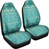 Vintage Hippie Van Pattern Print Universal Fit Car Seat Covers 102422
