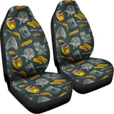 Vintage Honey Bee Print Universal Fit Car Seat Covers 102422