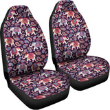 Vintage Indian Elephant Pattern Print Universal Fit Car Seat Covers 102422