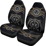 Vintage Leo Zodiac Sign Print Universal Fit Car Seat Covers 102422