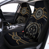 Vintage Leo Zodiac Sign Print Universal Fit Car Seat Covers 102422