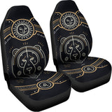 Vintage Leo Zodiac Sign Print Universal Fit Car Seat Covers 102422