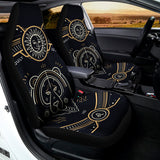 Vintage Leo Zodiac Sign Print Universal Fit Car Seat Covers 102422