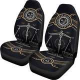 Vintage Libra Zodiac Sign Print Universal Fit Car Seat Covers 102422