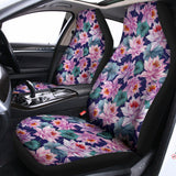 Vintage Lotus Flower Print Universal Fit Car Seat Covers 102422