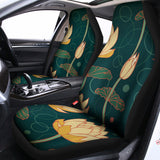 Vintage Lotus Pattern Print Universal Fit Car Seat Covers 102422
