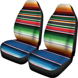 Vintage Mexican Blanket Pattern Print Universal Fit Car Seat Covers 102422