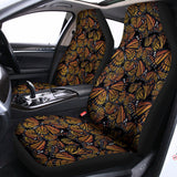Vintage Monarch Butterfly Pattern Print Universal Fit Car Seat Covers 102422