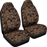 Vintage Monarch Butterfly Pattern Print Universal Fit Car Seat Covers 102422