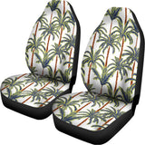 Vintage Palm Tree Beach Pattern Print Universal Fit Car Seat Covers 102422