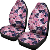 Vintage Pink Peony Floral Print Universal Fit Car Seat Covers 102422
