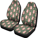 Vintage Pink Pig Pattern Print Universal Fit Car Seat Covers 102422