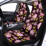 Vintage Pink Rose Floral Pattern Print Universal Fit Car Seat Covers 102422