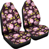 Vintage Pink Rose Floral Pattern Print Universal Fit Car Seat Covers 102422