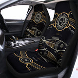 Vintage Pisces Zodiac Sign Print Universal Fit Car Seat Covers 102422