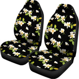 Vintage Plumeria Flower Pattern Print Universal Fit Car Seat Covers 102422